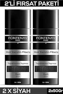 Fontenay Saç Dolgunlaştırıcı Keratin Fibers Siyah Topik Saç Tozu 50Gr X2 ürün görseli 1