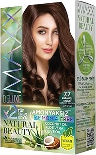 Maxx Deluxe Beauty Amonyaksız Set Saç Boyası 7.7 Karamel Kahve ürün görseli 1