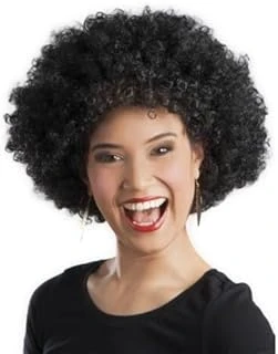 Siyah Renk Kıvırcık Afro Bonus Parti Peruğu ürün görseli 1