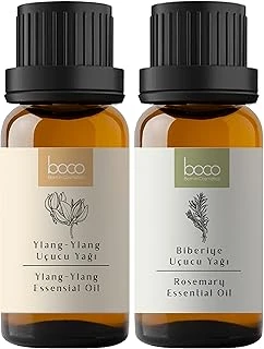 Boco Born In Cosmetics 2'Li Avantajlı Paket Saç Bakımı, Hızlı Uzayan Parlak Saçlar Için Ylang-Ylang Biberiye Saf Aromaterapi Uçucu Yağı/20 Ml ürün görseli 1