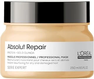 L'Oréal Professionnel Paris Absolut Repair Hair Mask - Hair Treatment For Deep Nourishment, Hydrates, Repairs Damage & Adds Shine For Dry & Damaged Hair ürün görseli 1