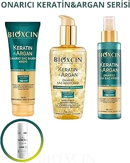 Bioxcin Keratin & Argan Saç Bakım Seti, 250Ml + 150Ml Sıvı + 150Ml + 100Ml Yüz Temizleme Jeli ürün görseli 1