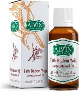 Alvin Tatlı Badem Yağı, Soğuk Sıkım,Yüzde Yüz Saf Doğal, 20 Ml ürün görseli 1