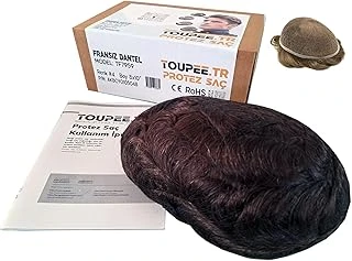 Tf7959 Fransız Dantel, Erkekler Için Protez Saç, Toupee For Men, Doğal Dalgalı Insan Saçı, Remy Saç,%130 Saç Yoğunluklu, Saç Değiştirme Sistemi, Peruk, Ce Roh (#4 Orta Kahverengi) ürün görseli 1