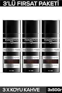 Fontenay Saç Dolgunlaştırıcı Keratin Fibers Koyu Kahve Topik Saç Tozu 50Gr X3 ürün görseli 1