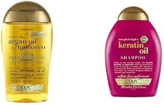 Ogx Yenileyici Argan Oil Of Morocco Saç Bakım Yağı 100 Ml Ogx Kırılma Karşıtı Keratin Oil Şampuan 385 Ml ürün görseli 1