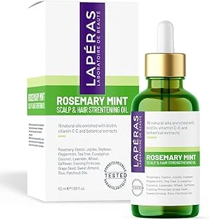 Rosemary Mint Scalp & Hair Strengtening Oil Biberiye Yağı Kompleksi Yıpranmış Dökülen Saçlar İçin Hızlı Saç Uzatan Biotinli Saç Bakımı 50Ml ürün görseli 1