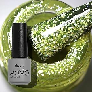 Momo Professional Kalıcı Oje G006 Lime Yeşili Holografik Simli 4 Ml ürün görseli 1