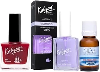 Kalyon Oje 208 + Oje Kurutucu Sprey 17 Ml + Oje Çözücü ürün görseli 1
