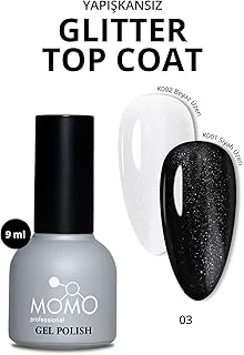 Momo Professional Kalıcı Oje İçin Glitter Top Coat 03 9 Ml ürün görseli 1