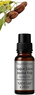 Villenature Soğuk Sıkım Jojoba Yağı, Cilt Saç Bakımı,%100 Saf Doğal, Simmondsia Chinensis, Nemlendirici Besleyici, 20 Ml ürün görseli 1