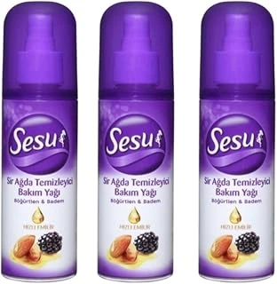 Sesu Böğürtlen & Badem Sir Ağda Temizleyici Bakım Yağı 3X150Ml ürün görseli 1