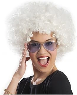 Beyaz Renk Kıvırcık Afro Bonus Peruk ürün görseli 1