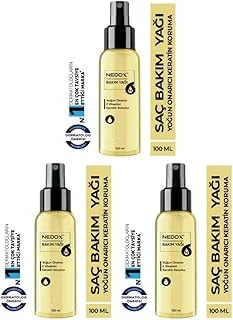 Nedox 3 Adet Keratin Özlü Onarıcı E Vitaminli Saç Bakım Yağı 100 Ml ürün görseli 1