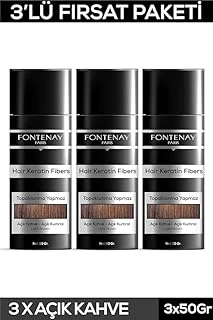 Fontenay Saç Dolgunlaştırıcı Keratin Fibers Kahve Topik Saç Tozu 50Gr X3 ürün görseli 1