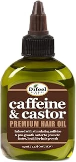 Difeel Caffeine & Castor Yavaş Uzayan Saçlara Özel Saç Bakım Yağı 75Ml ürün görseli 1