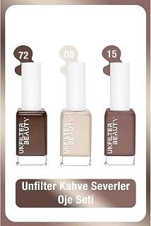 Unfılter Beauty No:08 + No:15 + No:72 Oje Seti ürün görseli 1