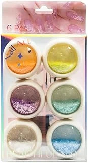 Fontenay Tırnak Glitter Ayna Tozu, Krom Glitter, Manikür Tırnak Tozu 6'Lı Set Çok Renkli ürün görseli 1