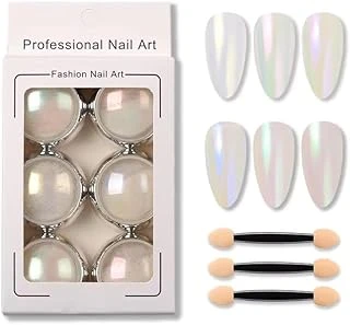 Nail Tırnak Süsleme İnci Tozu 6Lı Paket Ayna Tozu ürün görseli 1
