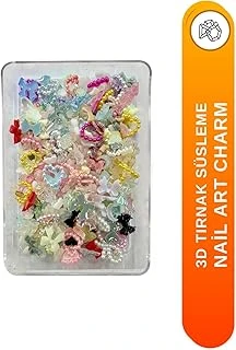 Fontenay 3D Tırnak Süs. Tırnak Charmlar Kurdele Gül Ayıcık Nail Charms Nailart Objeleri 500 Adet No:2095 Çok Renkli ürün görseli 1