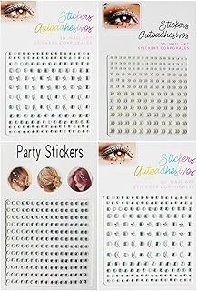 Vücut Yüz Taşı Stickers Makyaj Taşı Yapışkan Festival Taşı Kristal Yüz Saç Taşları 4'Lü Set, Tek Ebat, Thrn32Yt, İnci Şeffaf, Kadın ürün görseli 1