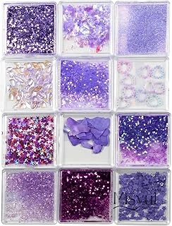 Fontenay Lüks Tırnak Süsleme Taşı Tırnak Charm Nail Charms Tırnak Süsleme Taşı 12'Li 3 Mor ürün görseli 1