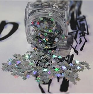 Tırnak Süsleme Işığı Yansıtan Parıltılı Yıldız Desenli Pul Nail ürün görseli 1