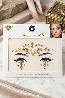 Moonshine Ay Yıldız Yüz Taşı Face Gems Parti Festival Makyaj Aksesuarı ürün görseli 1