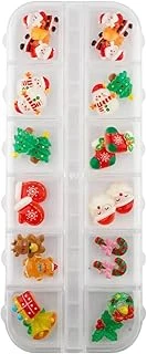 Fontenay 12 Farklı Çeşit 3D Tırnak Süsleri Tırnak Charm Nail Charms Yeni Christmas Özel Süsleri 2 Renkli ürün görseli 1