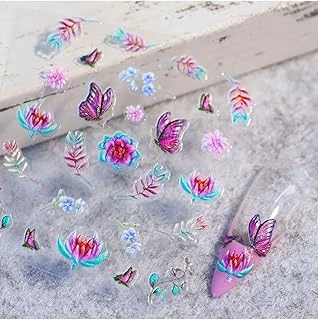 Pop Beauty Nail Tırnak Süsleme Sticker, Tırnak Dövmesi, 5D Kabartmalı Çiçek Desenleri ürün görseli 1