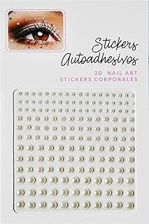 165 Adet Vücut Yüz Taşı Stickers Tırnak Makyaj Taşı Yapışkan Inci Yüz Taşları, Tek Ebat, Swnail10, Beyaz, Kadın ürün görseli 1