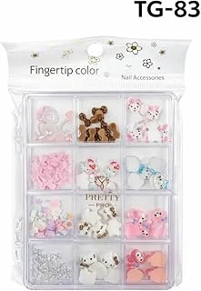 Fontenay Charm 3D Tırnak Süsleme Protez Tırnak Nail Süsleme Karışık Desenli Tg-83, Çok Renkli ürün görseli 1