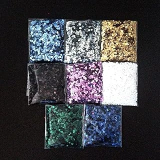 Gli̇tter Altigen Süsleme Pulu Nai̇l Makyaj Si̇m Set 15 Gram X 8 Renk 120 Gram ürün görseli 1