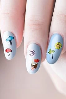 Arti̇kel Mevsimler Tırnak Dövmesi, Tırnak Tattoo, Nail Art, Tırnak Sticker ürün görseli 1