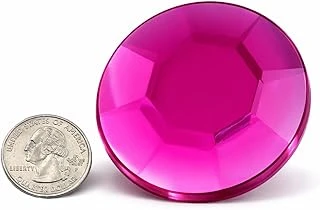 Allstarco 60 Mm Pembe Fuschia H108 Büyük Akrilik Düz Arka Yapay Elmaslar Cosplay Kostüm Yapımı Için, Props Embelishments Plastik Mücevher Dekor Mücevherleri - 2 Adet ürün görseli 1