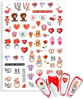 Pop Beauty Nail Tırnak Süsleme Sticker Tırnak Dövmesi Tırnak Tattoo Kırmızı- Pembe ürün görseli 1