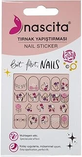 Işıltılı Renkli Gül Desenli Tırnak Stickerı - 37 ürün görseli 1
