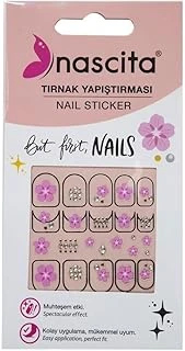 Işıltılı Çiçek Desenli Tırnak Stickerı - 34 ürün görseli 1