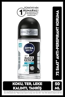 Men Roll-On Deodorant Black & White Invisible Fresh, 50Ml, 72 Saat Anti-Perspirant Ter Koruması ürün görseli 1