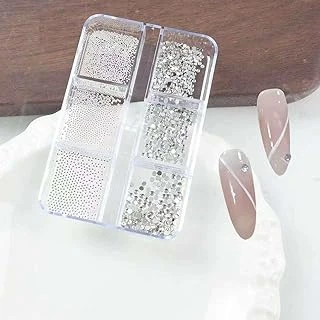 6Lı Tırnak Metal Havyar Parlak Süs Taşları 3 Boy Nail Süsleme Taşları Wn-524 ürün görseli 1