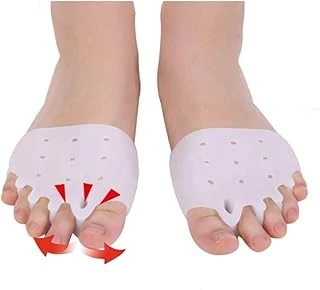 Silikon Ayak 5 Parmak Ayırıcı Koruyucu Ayak Gömleği Geçmeli 1 Çift Beyaz ürün görseli 1