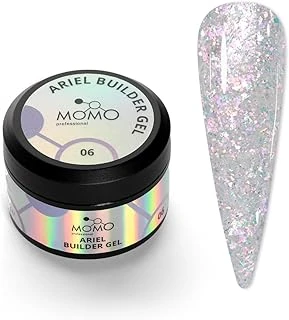 Builder Gel, Nail Için Protez Tırnak Jeli No.04, Şeffaf Holografik Pembe Sarı Simli, 10 Gr ürün görseli 1