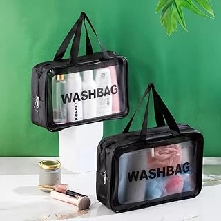 Porsima 3142 Şeffaf Seyahat Makyaj Çantası Su Geçirmez Organizer Washbag 20X30 Cm ürün görseli 1