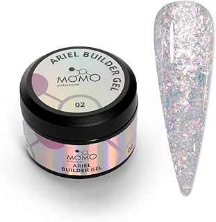 Builder Gel, Nail Için Protez Tırnak Jeli No.02, Şeffaf Holografik Pembe Yeşil Simli, 10 Gr ürün görseli 1