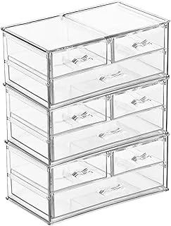 6 Katlı 9 Çekmeceli Çok Amaçlı Akrilik Makyaj Organizer 24X14X30 Cm ürün görseli 1