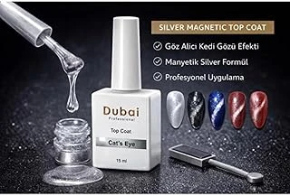Fontenay Dubai Professional Cat’S Eye Silver Magnetic Top Coat 15 Ml Gri ürün görseli 1