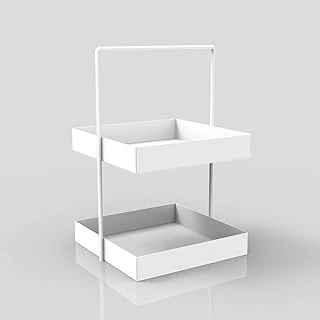 20X20 Beyaz Tezgahüstü Mutfak Banyo Iki Katlı Organizer ürün görseli 1