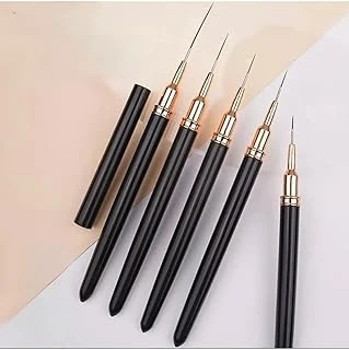 Fontenay 5’Li Tırnak Süsleme Nail Fırça Seti Siyah ürün görseli 1