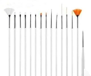 Nail Tırnak Süsleme Fırça Seti 15 Li Set Profesyonel Boyama Fırçası Pembe ürün görseli 1