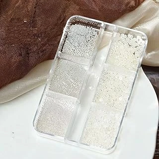 6Lı Tırnak İnci Metal Havyar Taşları 3 Boy Nail İnci Süsleme Taşları Wn-525 ürün görseli 1